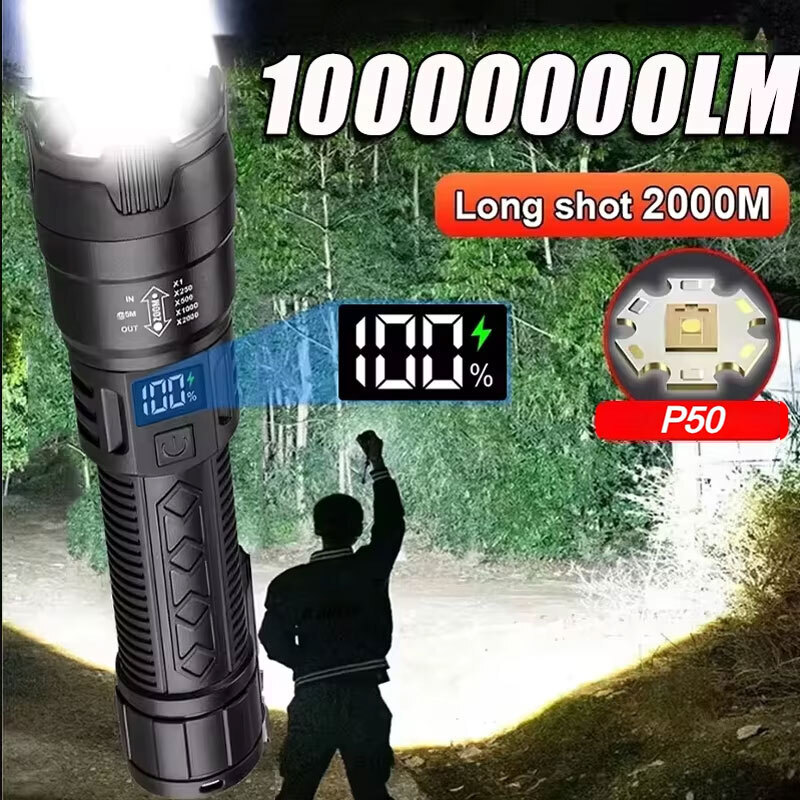 Outdoor Camping Glamping - High Strong Power Led Flashlights 2000LM