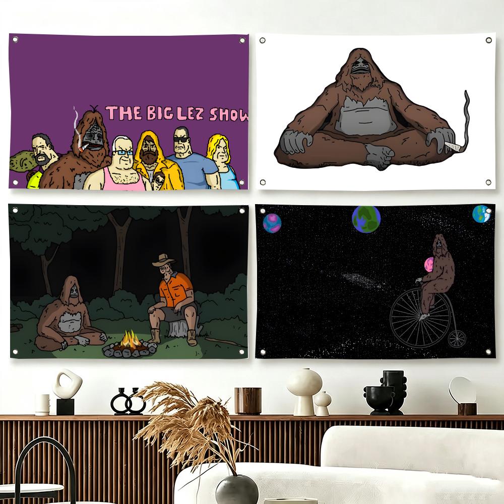 Outdoor Camping Show - Cartoon T-The B-Big Lez Show Flags