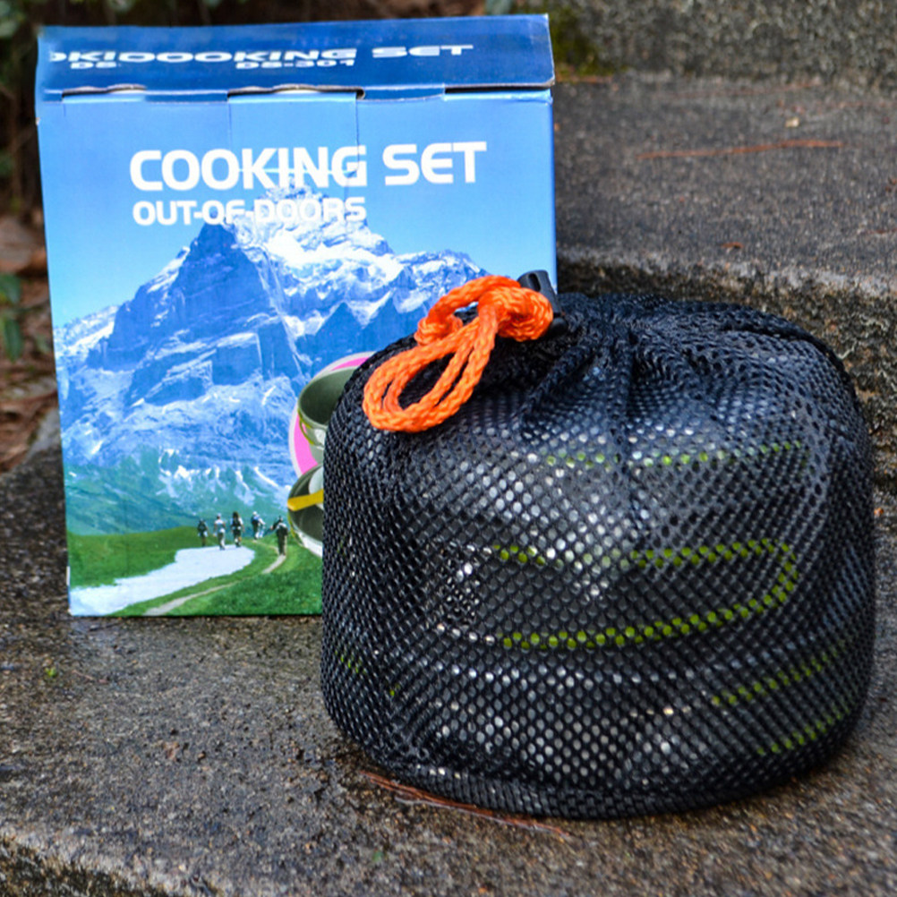 Outdoor Camping Kitchen Set - 1Set Portable Camping Cookware Set Alumina