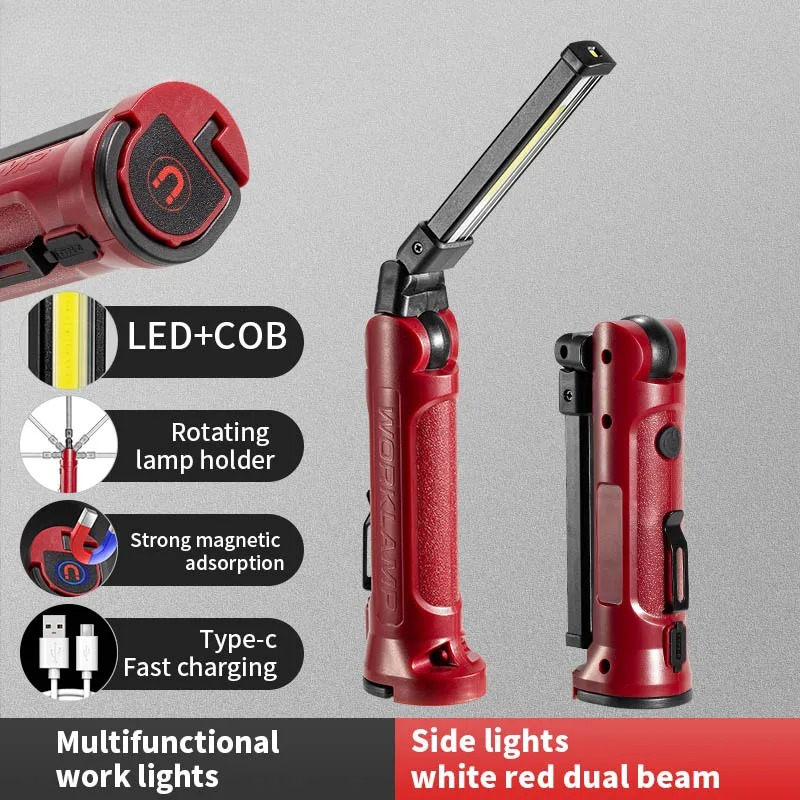Outdoor Camping Lampe - COB LED Work Light Rechargeable Folding