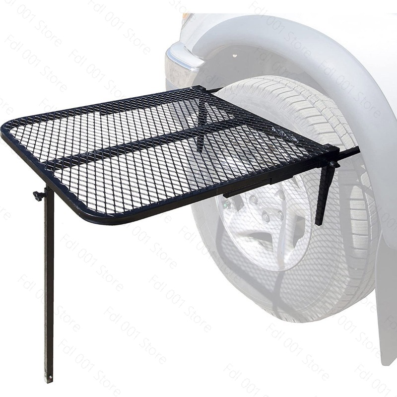 Outdoor Camping Folding Table - Car Camping Grill Tire Metal Folding