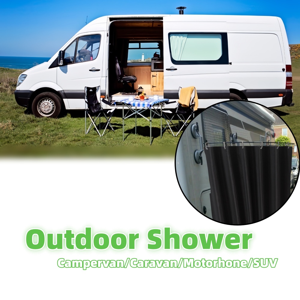Portable Camping Shower - Outdoor Camping Shower Curtain With Suction