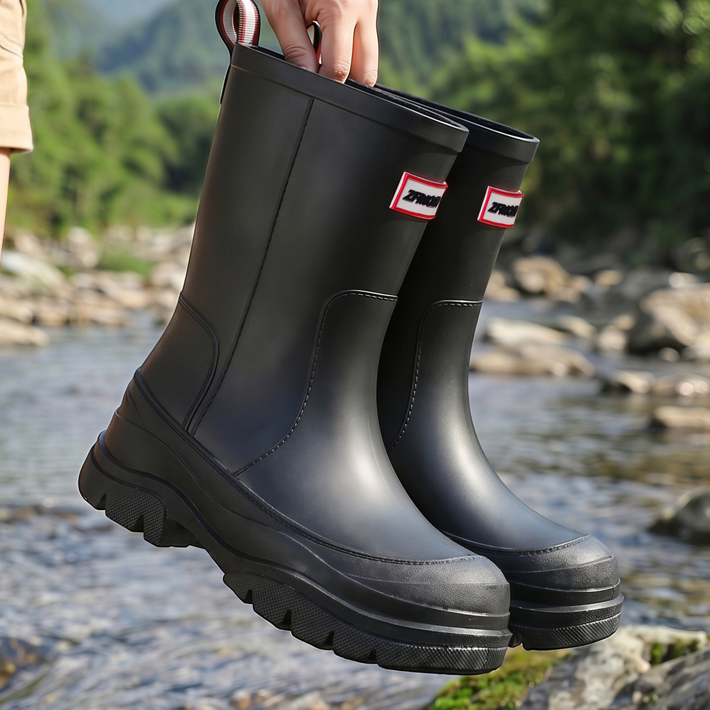 Fashionable Mid-tube Rain Boot - Outdoor Camping On Youtube review and price
