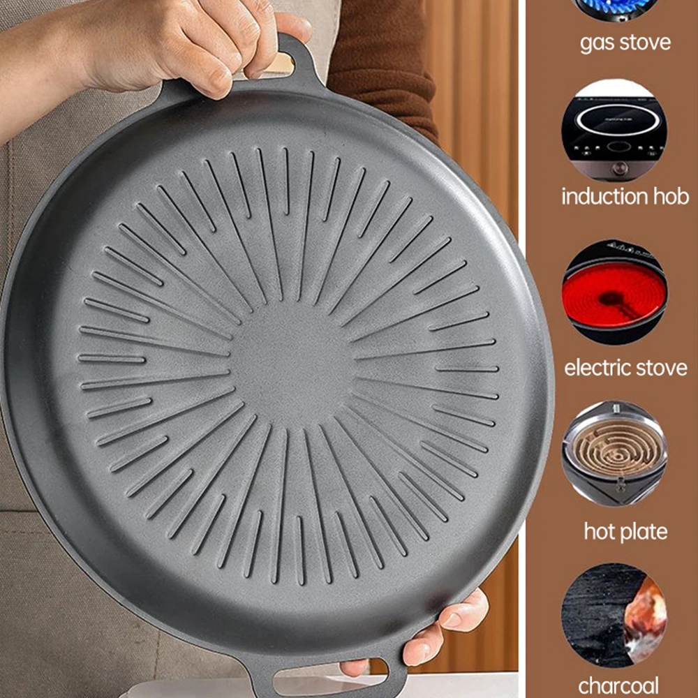 34CM Outdoor BBQ Grill Pan Non - Kitchen Outdoor Camping review and price