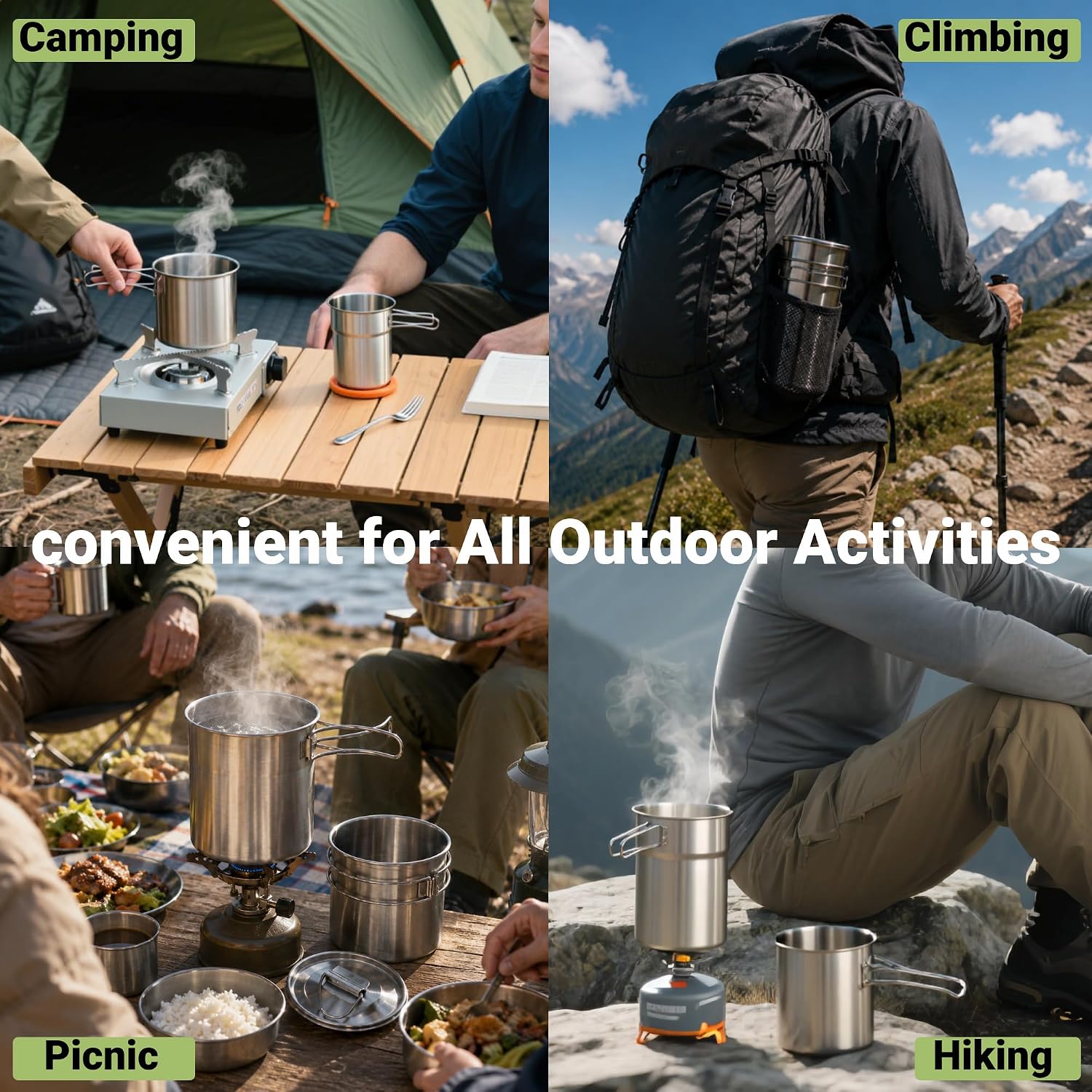 Foldable Camping Cups Mugs Cam - Outdoor Camping Kitchen Set review and price