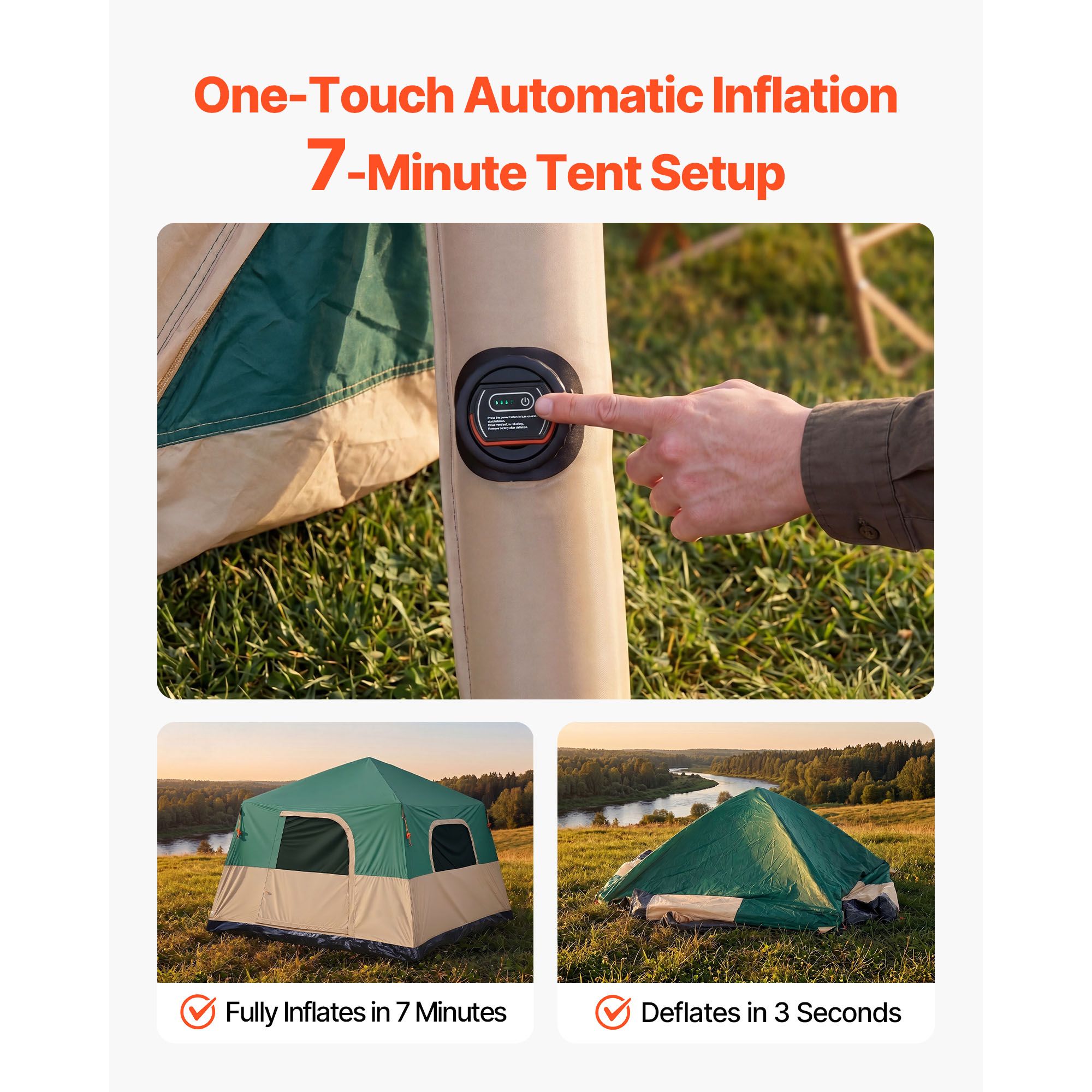 Camping Tent, 6 Person Inflata - Outdoor Camping On Youtube review and price