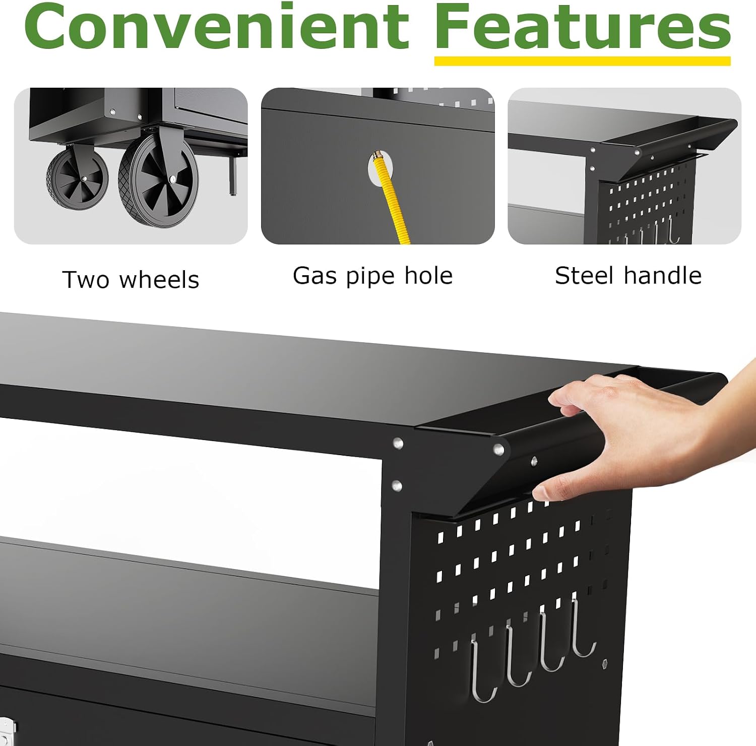Outdoor Grill Cart Table With  - Kitchen Outdoor Camping review and price
