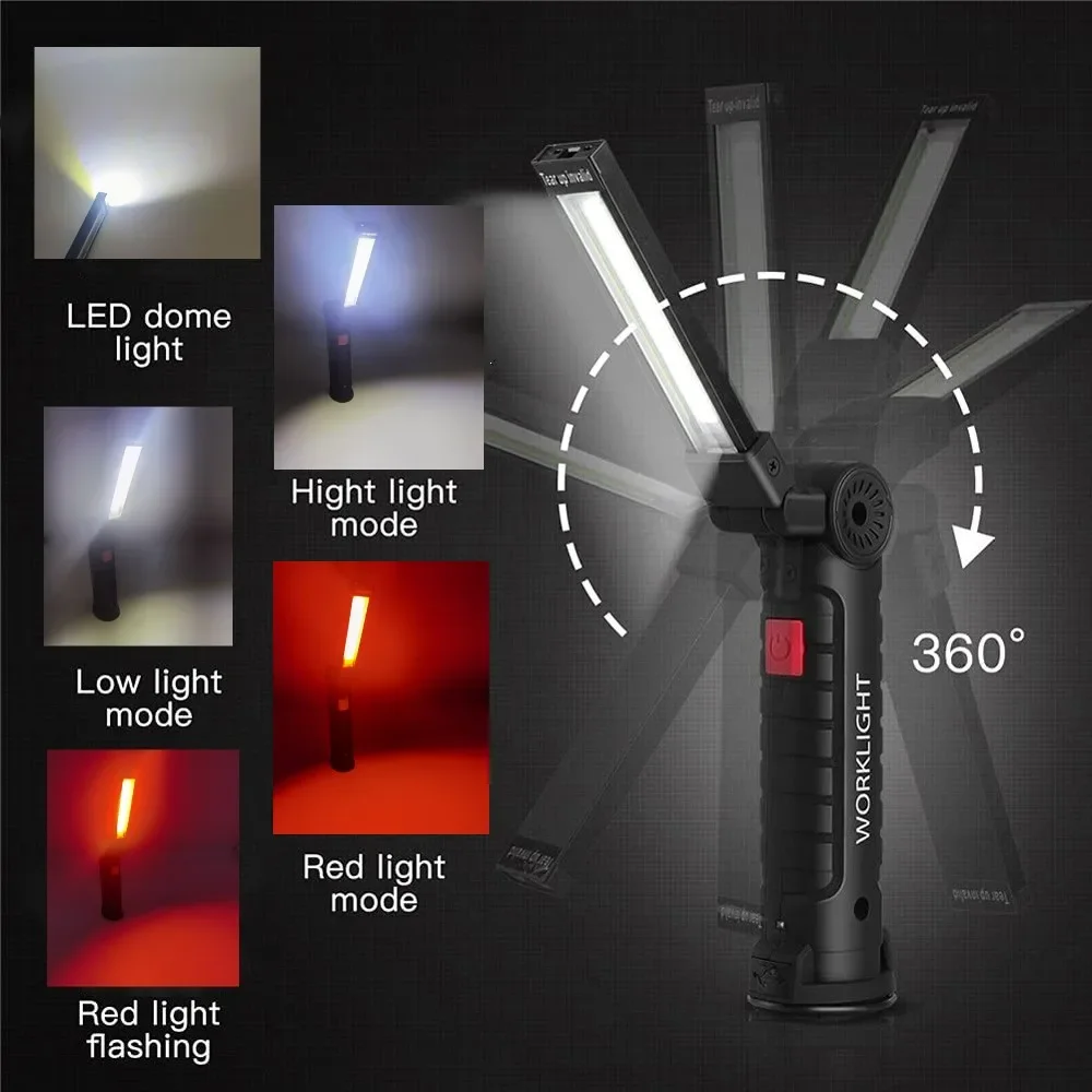 Portable COB LED Flashlight US - Outdoor Camping Lampe review and price