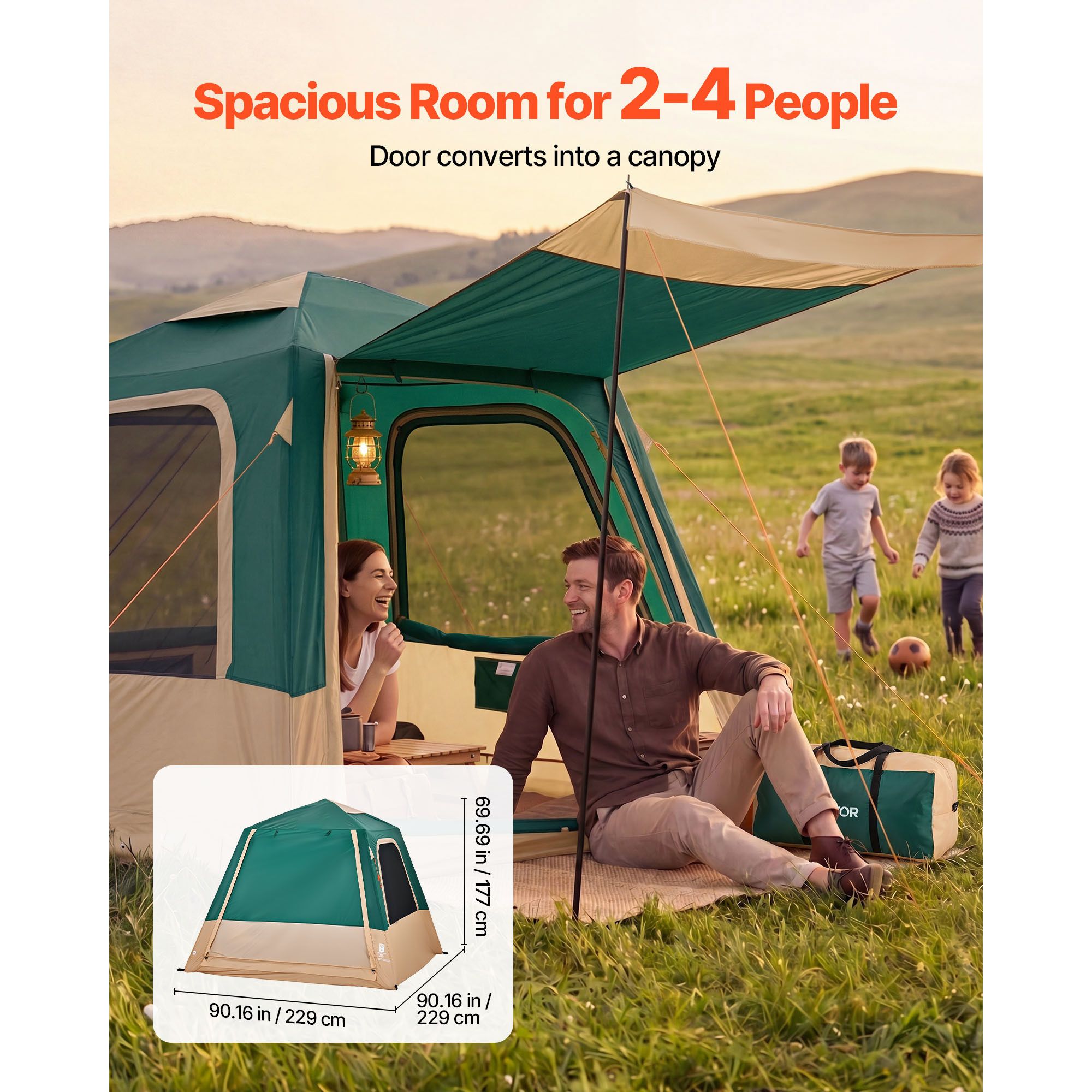 Camping Tent, 4 Person Inflata - Outdoor Camping On Youtube review and price