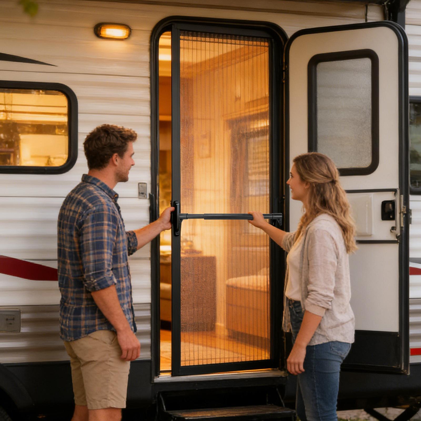 RV Screen Door Bar Adjustable  - Outdoor Camping Rental review and price