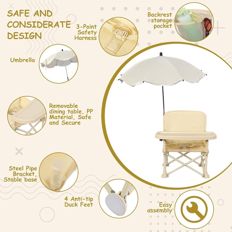 Baby Outdoor Beach Chair with  - Outdoor Camping Folding Table review and price