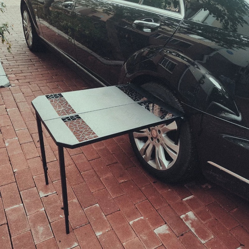 Car Camping Grill Tire Metal F - Outdoor Camping Folding Table review and price