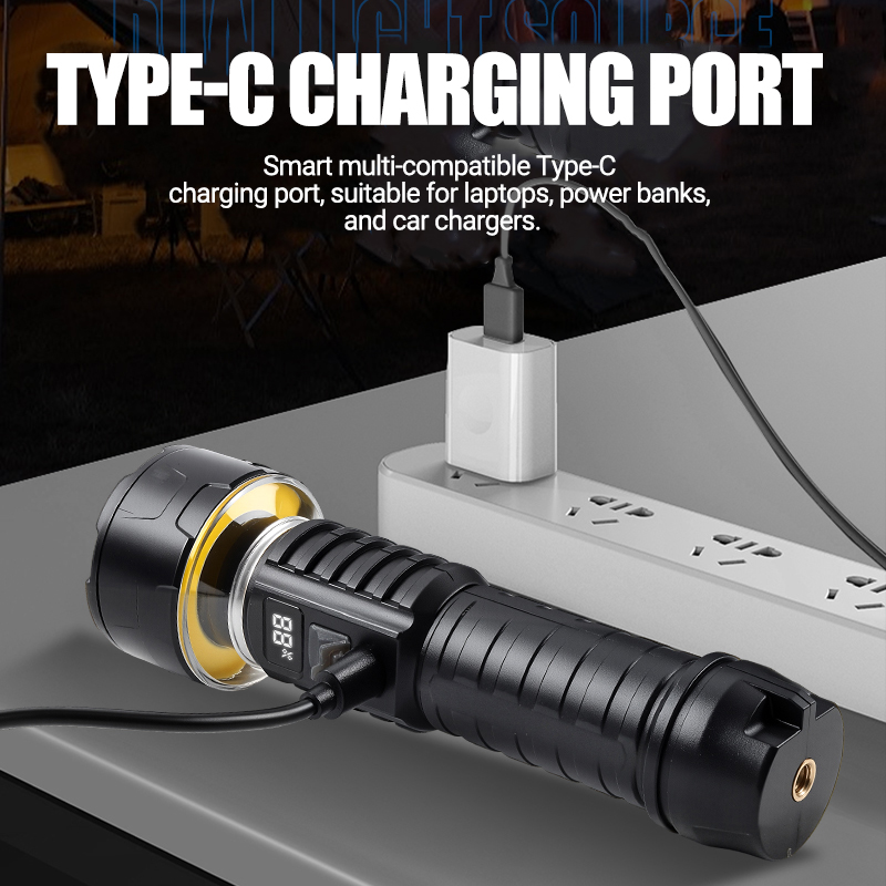 COB LED Flashlight Rechargeabl - Outdoor Camping Lampe review and price