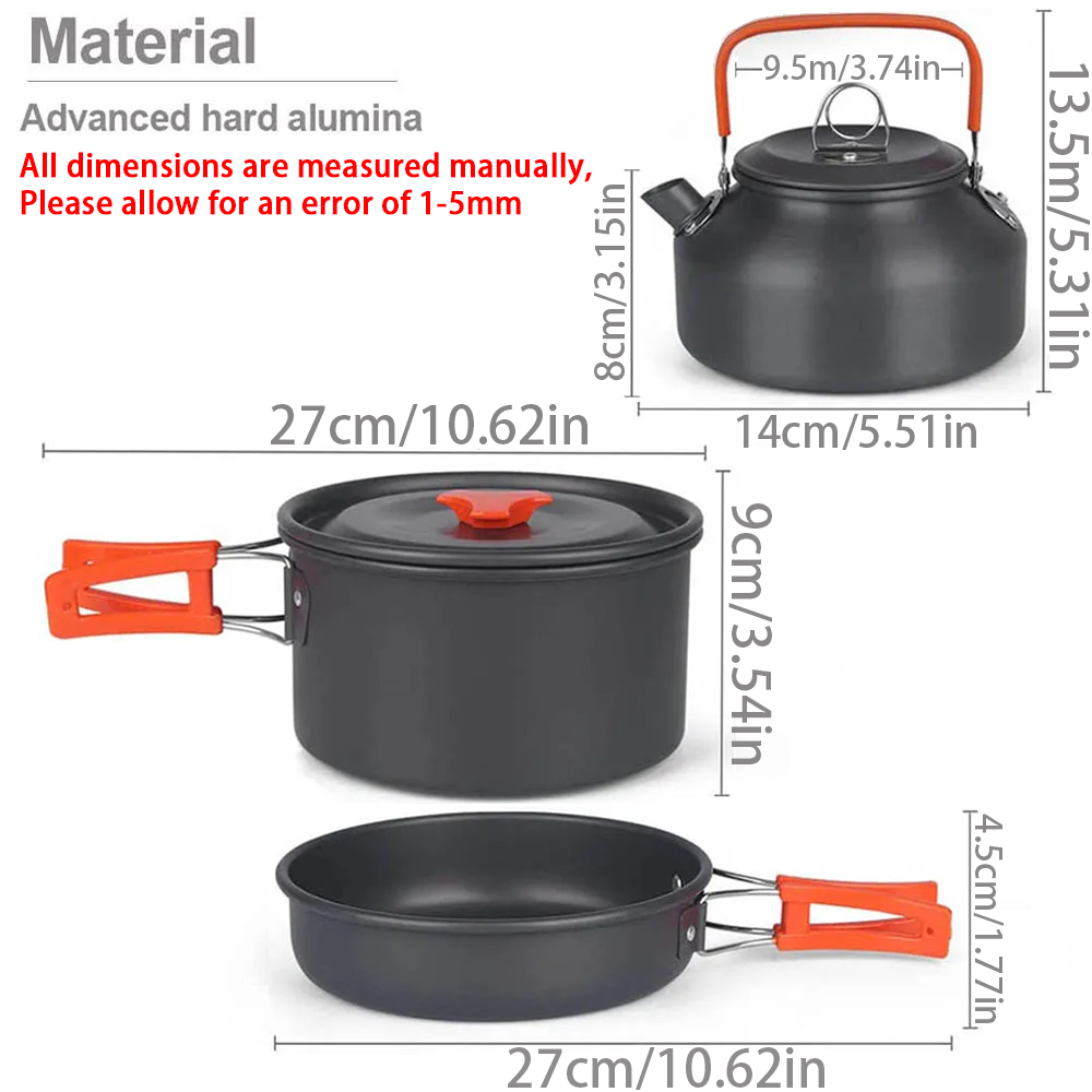 1pcs/1set Camping Cookware Kit - Outdoor Camping Kitchen Set review and price