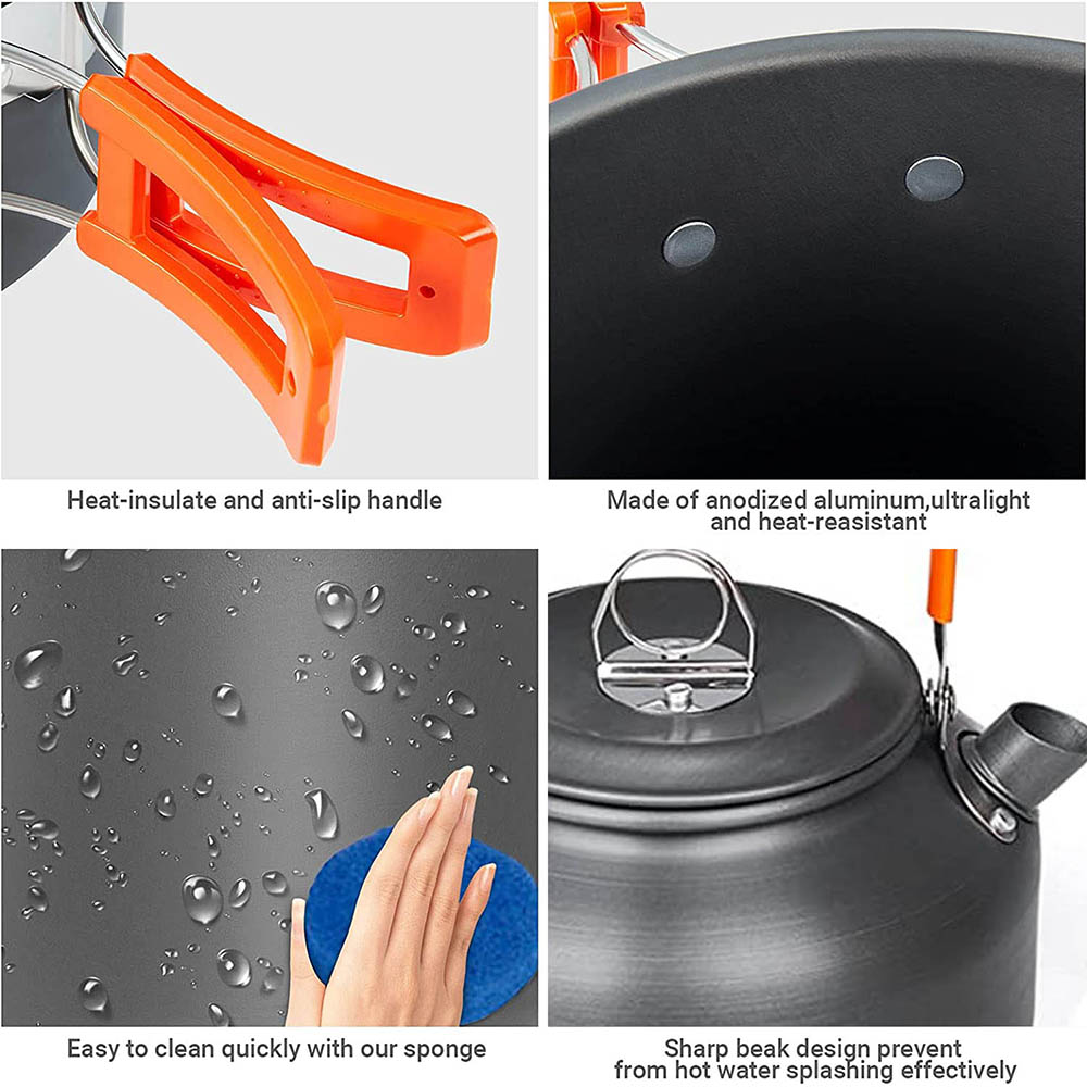 1pcs/1set Camping Cookware Kit - Outdoor Camping Kitchen Set review and price