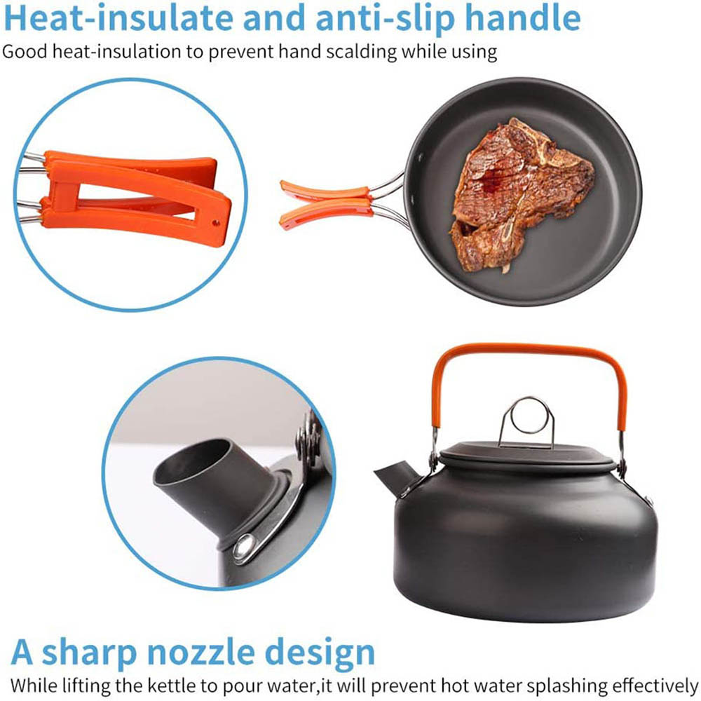 1pcs/1set Camping Cookware Kit - Outdoor Camping Kitchen Set review and price