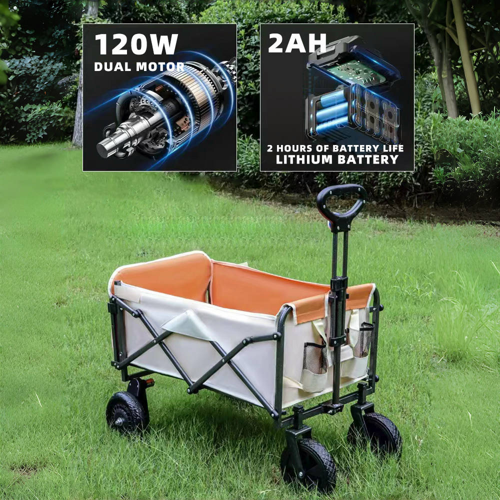 Electric Camping Wagon Cart Fo - Outdoor Camping Folding Table review and price