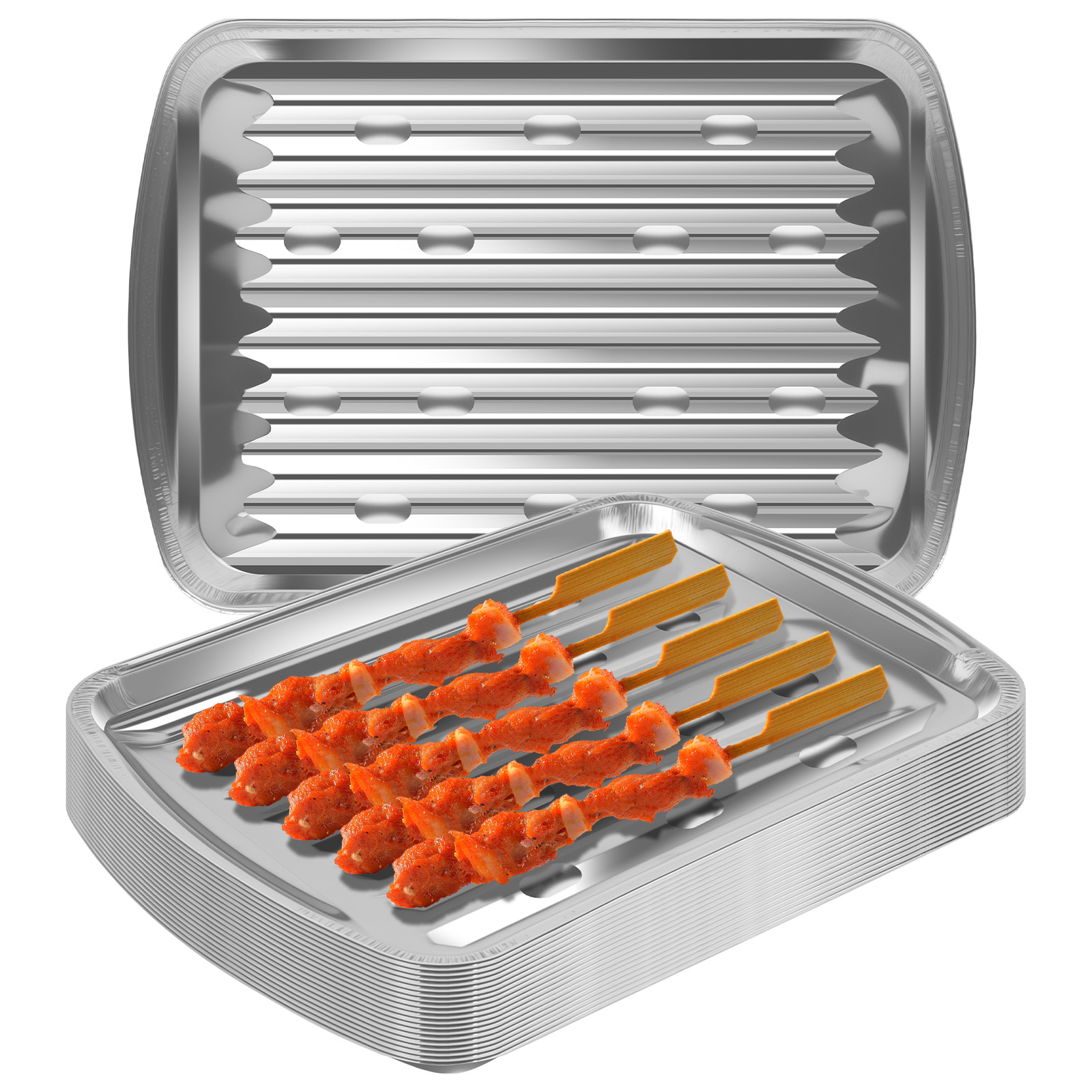 Aluminum Foil Trays Non-Stick  - Kitchen Outdoor Camping review and price