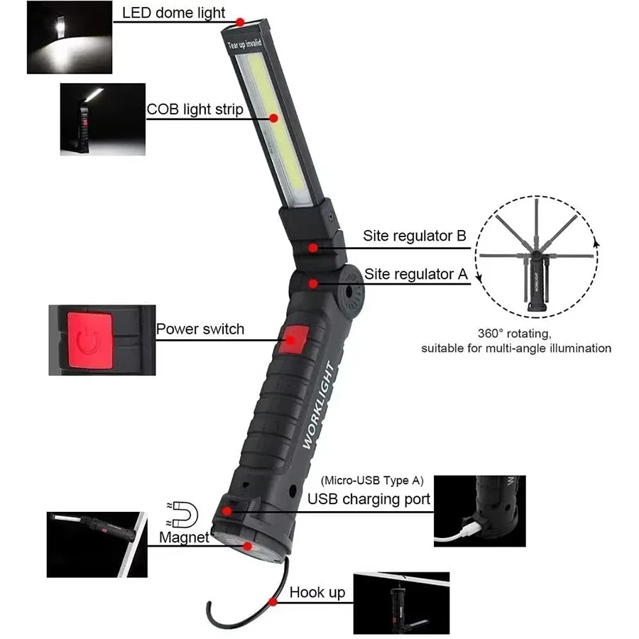 New Portable COB LED Flashligh - Outdoor Camping Glamping review and price