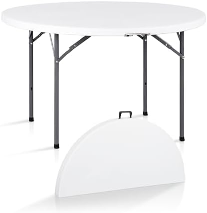 4 Foot Round Folding Card Tabl - Camping Outdoor Or Indoor review and price