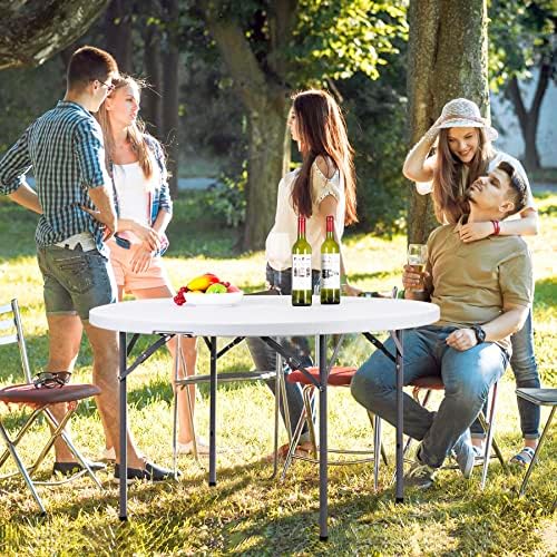 4 Foot Round Folding Card Tabl - Camping Outdoor Or Indoor review and price