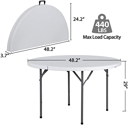 4 Foot Round Folding Card Tabl - Camping Outdoor Or Indoor review and price