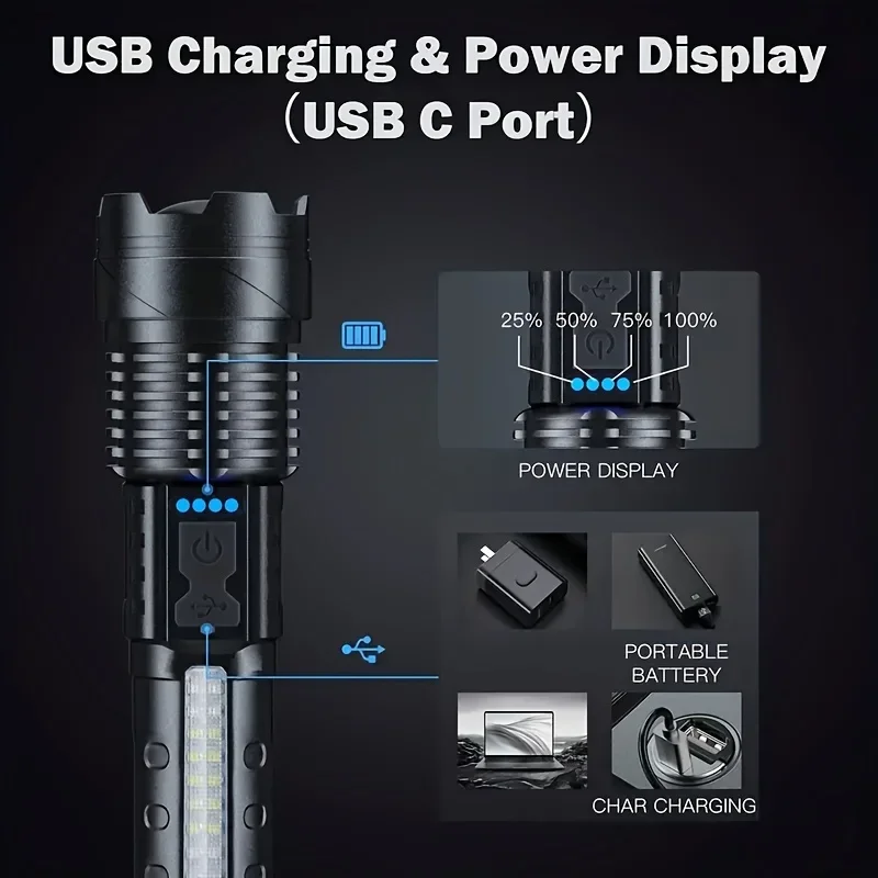 Powerful LED Flashlight Batter - Outdoor Camping Lampe review and price