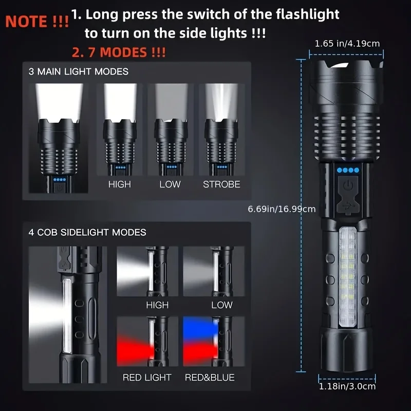 Powerful LED Flashlight Batter - Outdoor Camping Lampe review and price